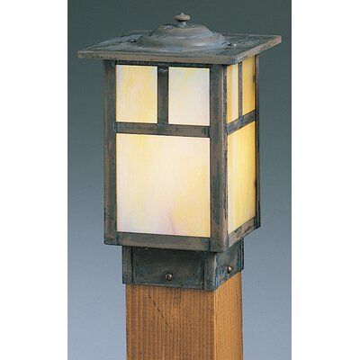 Millwood Pines Mulhall Outdoor 1-Light Lantern 10" Fence Post Cap .
