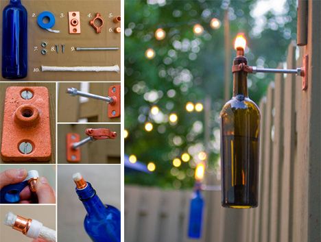 5 DIY Wine Bottle Lamp Projects | Wine bottle lanterns, Wine .