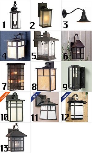 Craftsman style exterior lights – we need several outdoor lights .