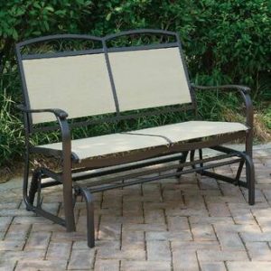 A&J Homes Studio Wayzata Outdoor Fabric Glider Bench | Wayfa