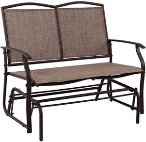 Amazon.com : PHI VILLA Patio Swing Glider Bench for 2 Persons .