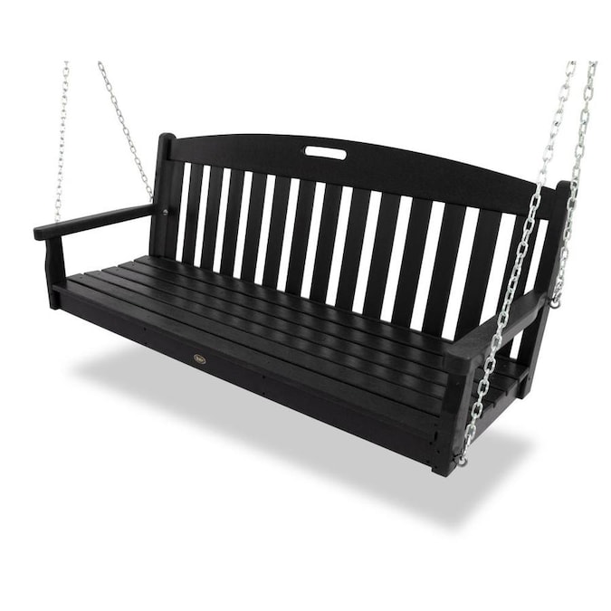 Trex Outdoor Furniture Yacht Club 2-person Charcoal Black Recycled .