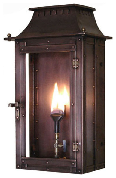 Williamsburg copper gas lanterns - Traditional - Outdoor Wall .