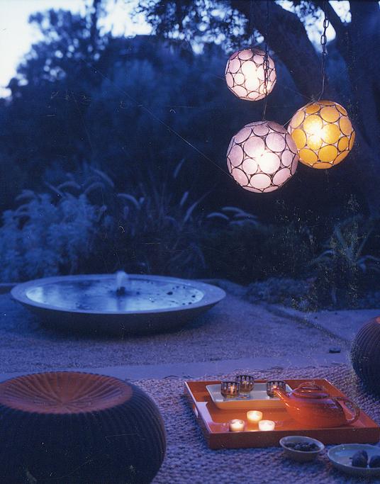 Outdoor Moroccan Globe Glass Hanging Lantern - E-mosa