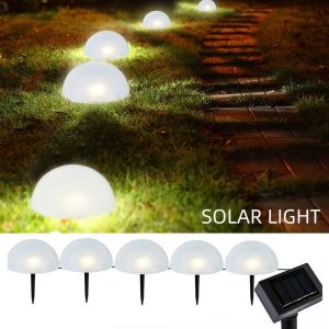 Shop 1PC Solar Power Plug Ground Light Outdoor Waterproof Half .