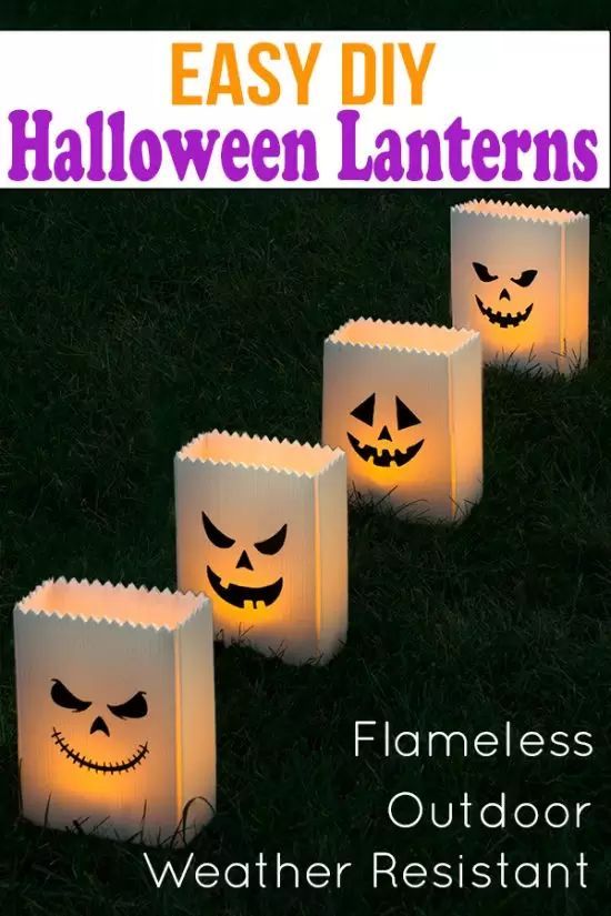 Outdoor DIY Halloween Luminaries - How To Make Lanterns (With .