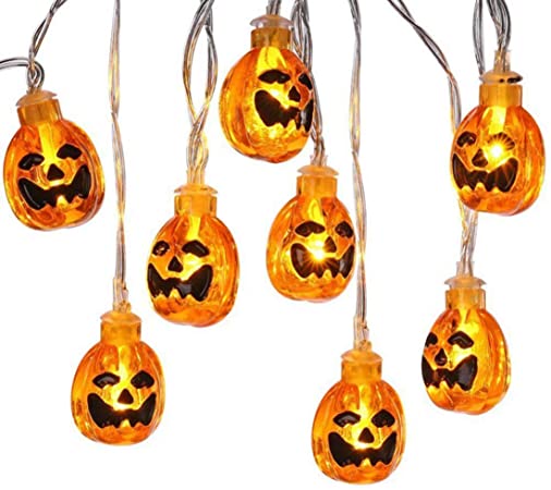 Amazon.com : TOYYM Pumpkin String Lights Outdoor Halloween Lights .