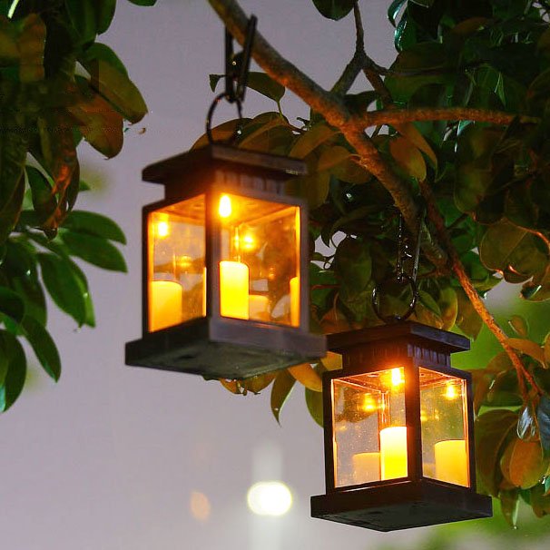 2 Pack Solar Lantern,Outdoor Garden Hanging Lantern-Waterproof LED .