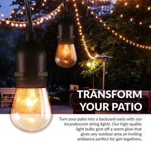 Newhouse Lighting 25 ft. Outdoor String Lights Commercial Grade .