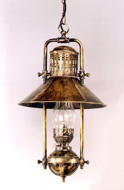 Antique Brass Vintage Hanging Oil Lantern | Lampade, Lu