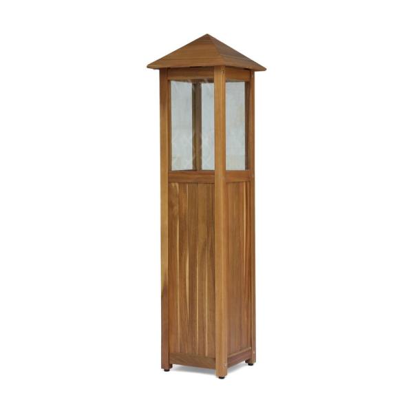 Noble House Claudine 47 in. Wood Outdoor Candle Lantern 54173 .