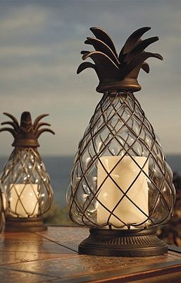 Pineapple Hurricane Lantern. Christy gave me this for Mother's Day .