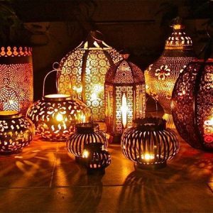 Dot these Moroccan lanterns around outside for that balmy summer .