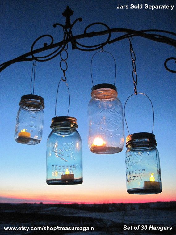 30 Candle Lantern Lids DIY Wedding Mason Jar Lanterns, Hanging .