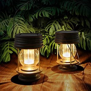 Amazon.com : Hanging Solar Lights Outdoor - 2 Pack Solar Powered .