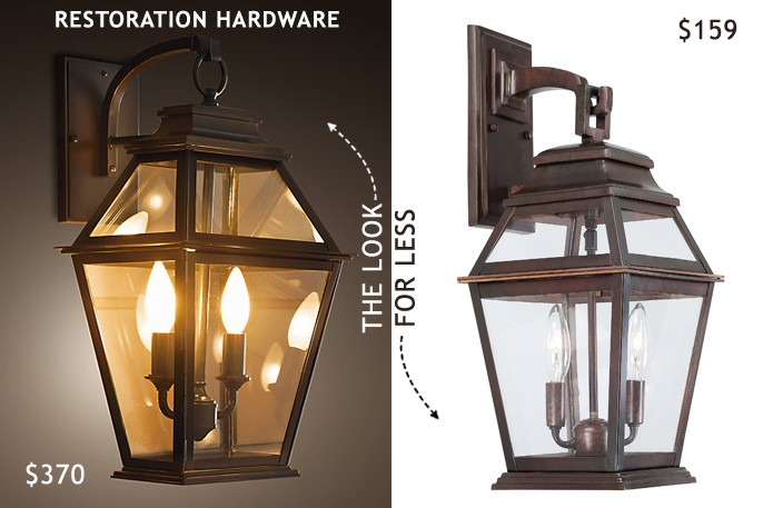 Restoration Hardware Outdoor Wall Lantern Look For Less - Fab Fata