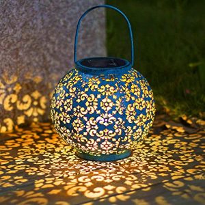 Hanging Metal Solar Lanterns: Amazon.c