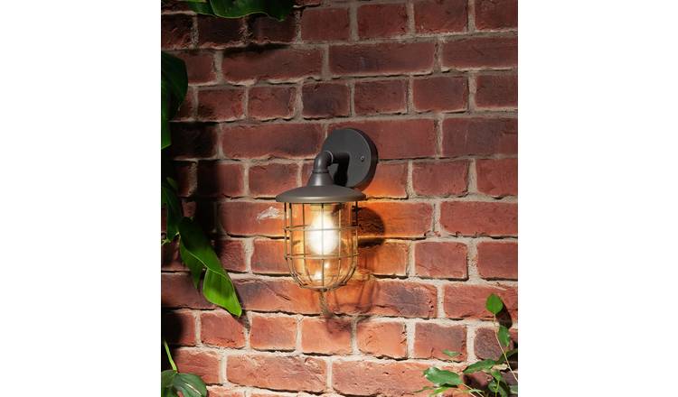 Buy Argos Home Indira Grey Outdoor Cage Wall Lantern | Outdoor .