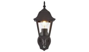 Buy Argos Home Classic 4 Panel Black PIR Lantern | Outdoor wall .