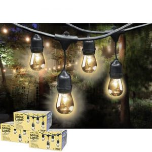 Costco Feit Outdoor Weatherproof String Light Set, 48 ft, 24 Light .