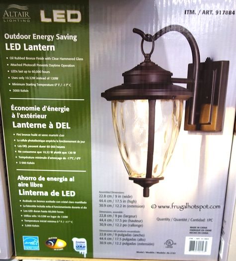 Costco Sale: Altair Lighting Outdoor Energy Saving LED Lantern .