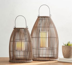 Careyes All-Weather Outdoor Wicker Lantern | Pottery Ba