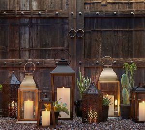 Premium Flickering Flameless Outdoor Wax Pillar Candles | Pottery Ba