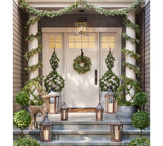Park Hill Lantern | Front porch christmas decor, Christmas porch .