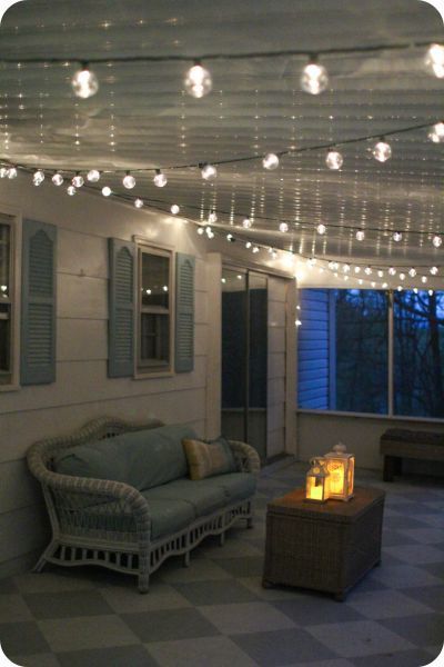 A gorgeous porch light solution | Porch furniture, Screened porch .
