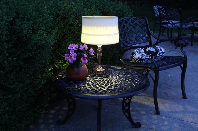 Light Up Your Night With an Easy Outdoor Table Lamp. A DIY .