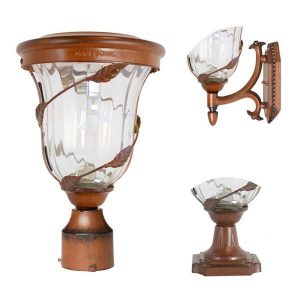 GAMA SONIC Flora LED Bulb Solar 13 in. 1-Light Antique Bronze .