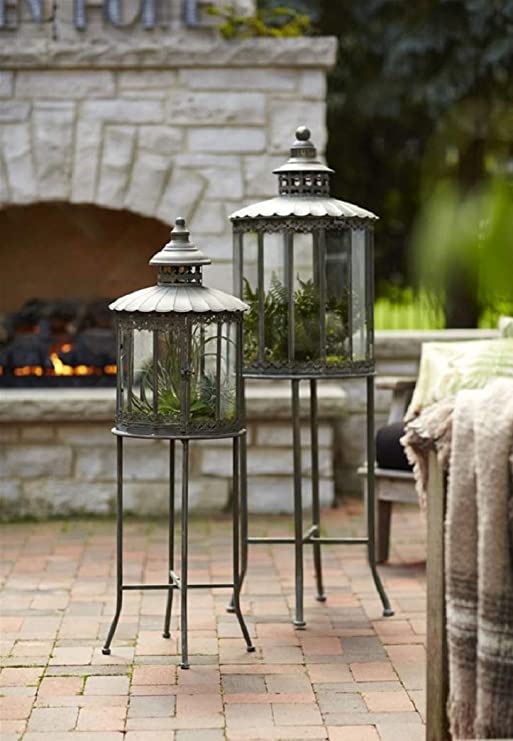 Amazon.com: Melrose Set of 2 Decorative Outdoor Lanterns with .