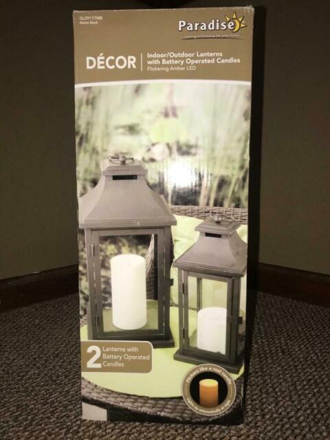 GL29117MB INDOOR/OUTDOOR PARADISE LANTERN W/FLMLS CANDLE SET for .