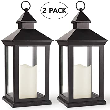 Bright Zeal 14 Inch IP44 Waterproof Outdoor Lanterns with Timer .