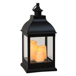 Sunjoy Osborne 10 in. Classic Black Outdoor Battery Powered .