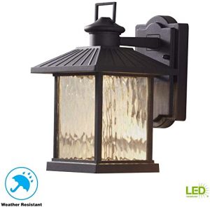 Amazon.com: Hampton Bay Lumsden 7 in. Black Outdoor Integrated LED .