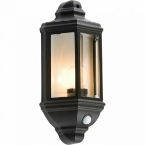 Knightsbridge Outdoor Wall Lantern with PIR Die-Cast Aluminium .