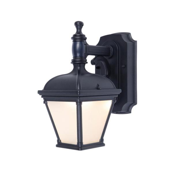 Home Decorators Collection 1-Light Black Motion Activated Outdoor .