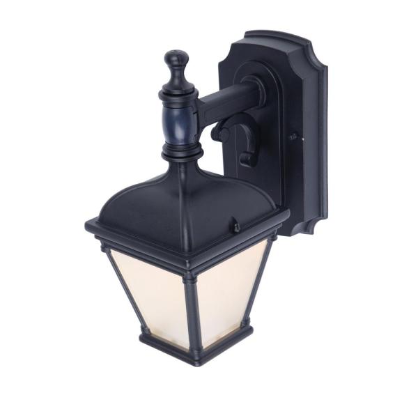 Home Decorators Collection 1-Light Black Motion Activated Outdoor .