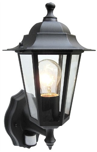 Cheap Outdoor 6 Sided Black Wall Lantern Security Light Complete .