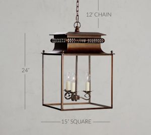 Bolton Metal Lantern Pendant | Pottery Ba