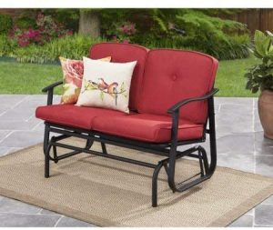 Amazon.com: Mainstay Belden Park Outdoor Loveseat Glider with .