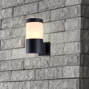 VONN Lighting Low-Voltage 5-Watt Black Outdoor Integrated LED Wall .