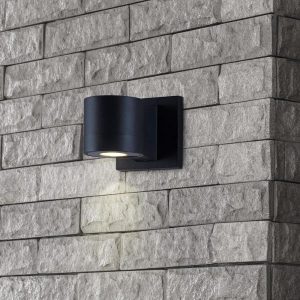 VONN Lighting Low-Voltage 5-Watt Black Outdoor Integrated LED Wall .