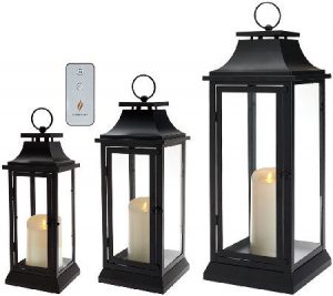 QVC - Luminara Heritage Indoor Outdoor Lantern with Flameless .