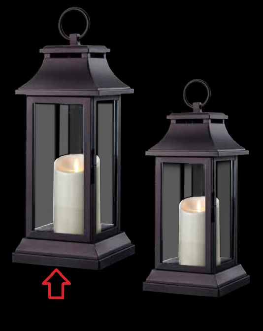 Luminara - Flameless LED Candle Lantern - Traditional Black Metal .