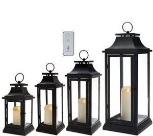 Luminara Heritage Indoor Outdoor Lantern with Flameless Candle .