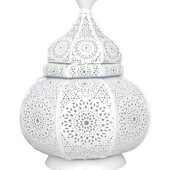 Moroccan Vintage Lantern Lights Lamp 30cm White Large | Oriental .