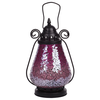 Shinning Purple Mosaic Candle Lantern For Outdoor - Buy Mosaic .