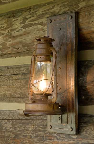 Oil Lanterns Converted to Electricity for Outdoor Lights .